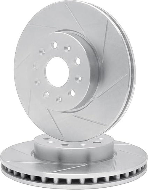 R1 Concepts Brake Rotor- Slotted - Silver Fits Chevrolet Camaro