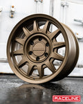 Aluminum Wheels 17x8.5 Aero HD 952BZ Satin Bronze Gold 0 Offset 5 on 127 Bolt Pattern 78.1 Bore Raceline