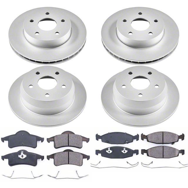 Power Stop 99-02 Jeep Grand Cherokee Front & Rear Z17 Evolution Geomet Coated Brake Kit