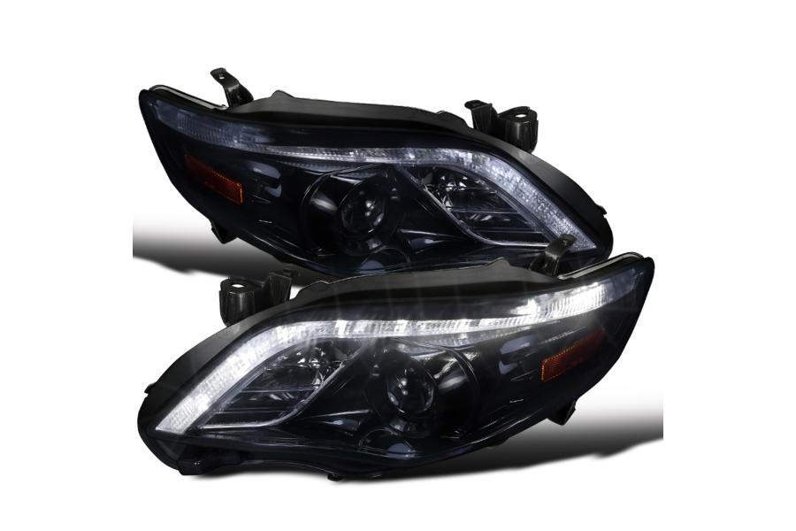 PROJECTOR HEADLIGHT GLOSSY BLACK HO