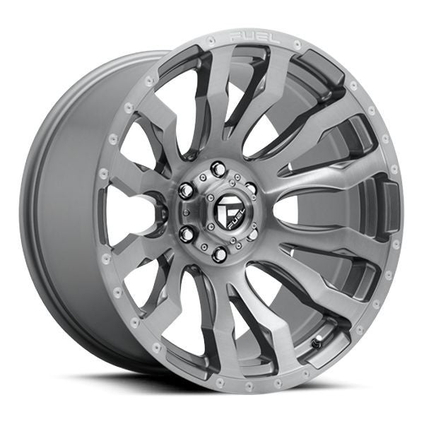 ~(47 lbs. 23X23X13)~ BLITZ PLATINUM 20x10 8x165.10 BRUSHED GUN METAL TINTED CLEAR (-18 mm)