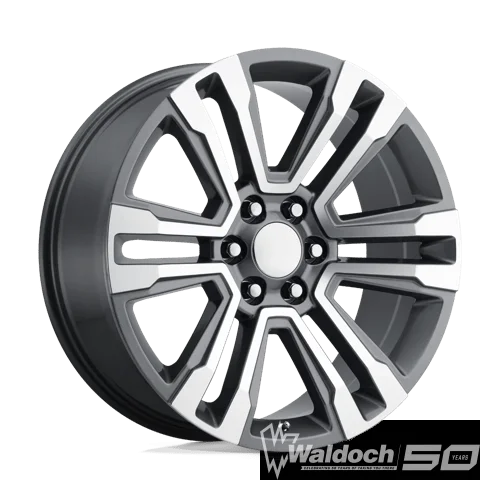 182GM 22X9 6X5.5 GUNMETAL W/MACH +2
