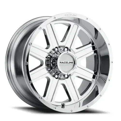Aluminum Wheels 20x9 Hostage 940C Chrome 12 Offset 5 on 139.7 Bolt Pattern 110.3 Bore Raceline