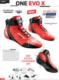 OMP ONE EVO X SHOES MY2024 FIA 8856-2018 RED SIZE 48