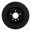 R1 18-24 Land Rover Range Rover Front Right Drilled & Slotted Black Brake Rotor