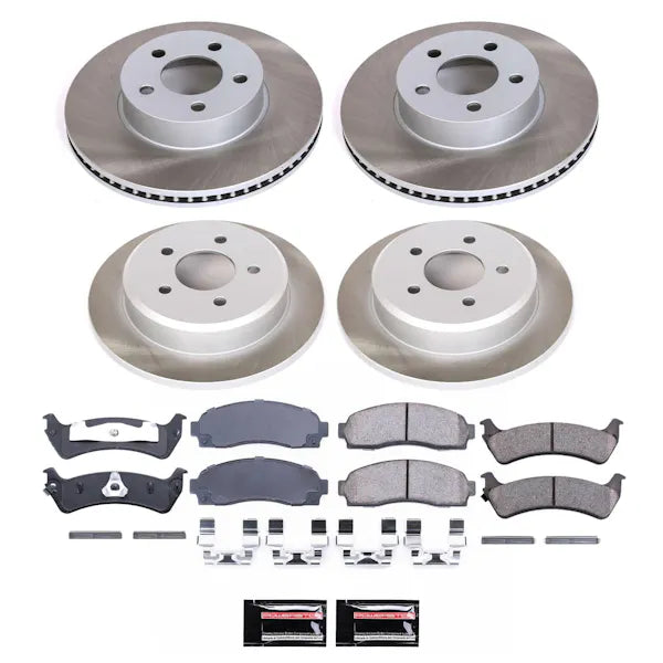 Power Stop 01-02 Ford Explorer Sport Front and Rear Semi-Coated Rotor Kit