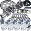 Eagle Chevy 350 1Pc 3.480in Crank 5.700in I-Beam Rods 4.040in Pistons 168 Tooth FP Balanced Assembly