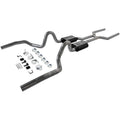 American Thunder Crossmember-Back Exhaust System Fits 1968-1972 GM A-Body, 3.00 Inch Aluminized Steel - Flowmaster