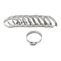 Vibrant Performance - 12150 - S.S. Worm Gear Clamps (Pack of 10) - Clamping Range: 0.25 in.-0.63 in.