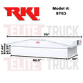 DOUBLE LID ALUM CROSS BOX WHT F/FULLSIZE TRUCKS