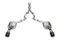 3.0 Dual Rear Exit Cat-Back Exhaust System with 4.5 Straight Cut Carbon Fiber Tips