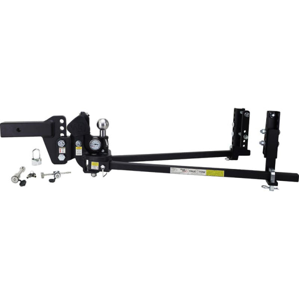 TRUE TOW HEAVYWEIGHT WEIGHT DISTRIBUTION HITCH 4IN DROP 2IN SHANK RATED FOR 18.5K GTWR