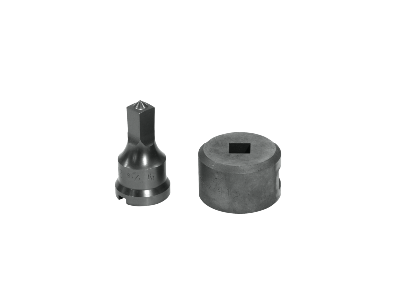 7/16' SQUARE PUNCH & DIE SET WITH K