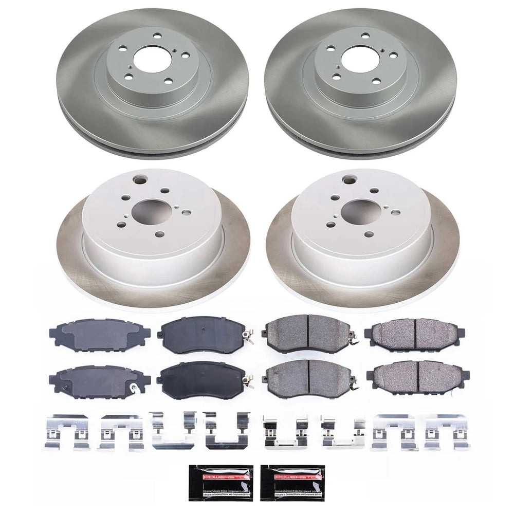 Power Stop 11-13 Subaru Forester Front and Rear Semi-Coated Rotor Kit