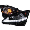 PROJECTOR HEADLIGHTS- LED GLOSSY BL