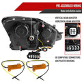 PROJECTOR HEADLIGHTS- LED GLOSSY BL
