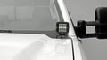 ~(6 lbs. 14X9X8)~ 2015-2017 CHEVROLET SILVERADO 2500/3500: Hood Hinges LED Light Bar Mount KIT - By A Pillar - with Two 3 IN Cube Led Work Lights (Includes Universal Wiring Harness) - Bolts On to Hood Hinges - Easy Install