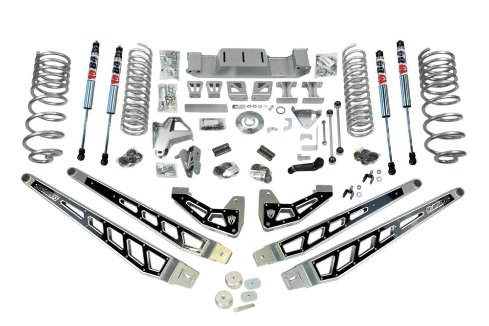 2019 RAM 2500 8 LIFT (4-LINK) W GLOSS BLACK BILLET FACE PLATES W MACHINED EDGE (FRONT AND REAR SHOCKS) IN STOCK KITS ARE 68RFE TRANSMISSION KITS Dropship Aisin versions