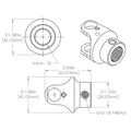 DOUBLE STEERING U-JOINT: 1' DD X 3/