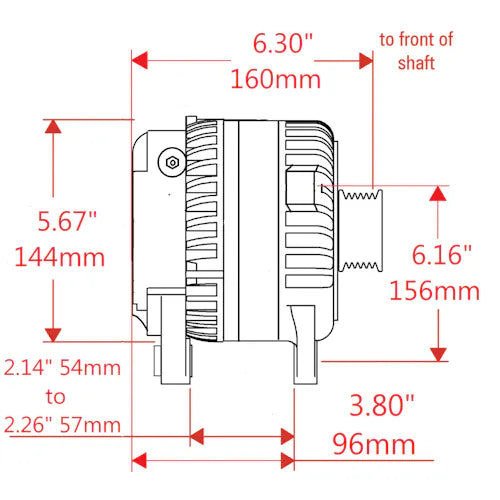 ALT FORD DENSO BLACK 245A F150 6 GRV DECOUPLER PULLEY SIDE BATT POST/REG