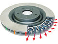 DBA 05 Pontiac GTO Front Drilled & Slotted 5000 Series Rotor Assembled w/ Gold Hat