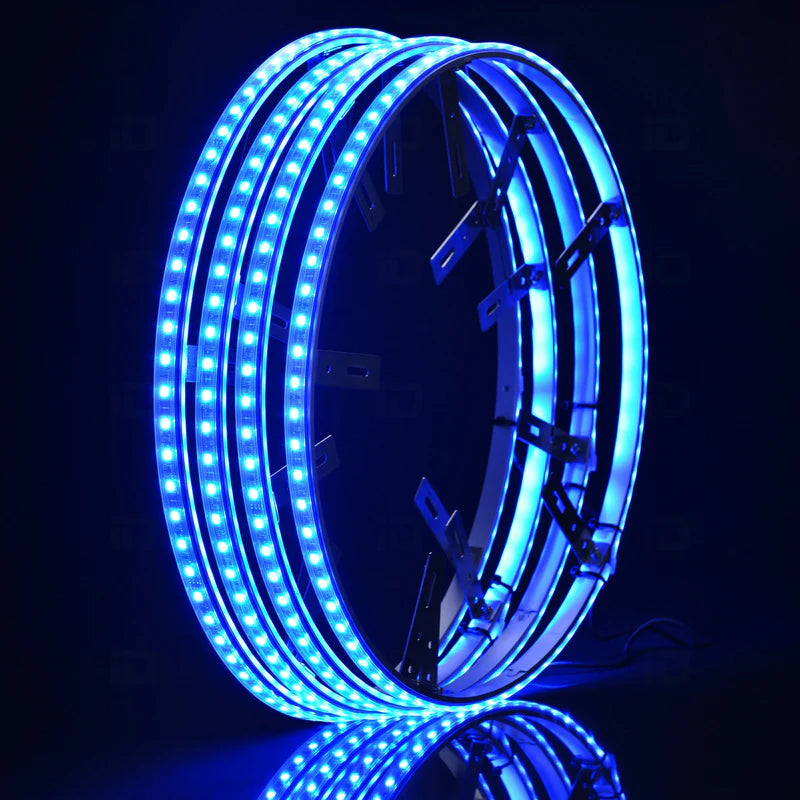 COLORSMART BLUETOOTH CONTROLLED 15.5INCH LED WHEEL LIGHT DOUBLE SIDE STRIPS