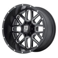 KMC XD SERIES XD820 GRENADE SATIN BLK BLK W/MILLED SPOKES 20x9 8x180 bp 5.71 b/s