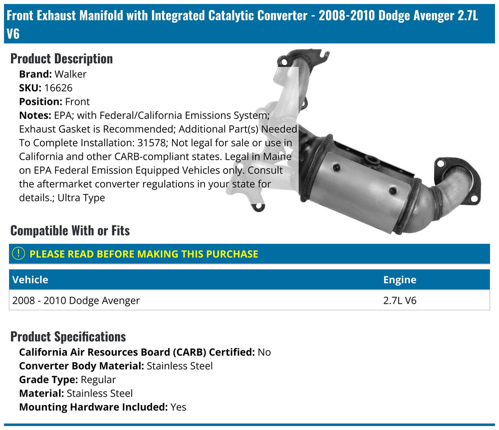 MANIFOLD CONVERTER- DF- E