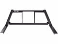 OPEN POST HEADACHE RACK WITH LEOPARD UPRIGHTS SMOOTH BLACK CENTER SIZE 2
