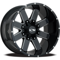 ~(42 lbs. 20X20X9)~ 141 (141) GLOSS BLACK/MILLED SPOKES 20X9 6-135/6-139.7 -3mm 106mm
