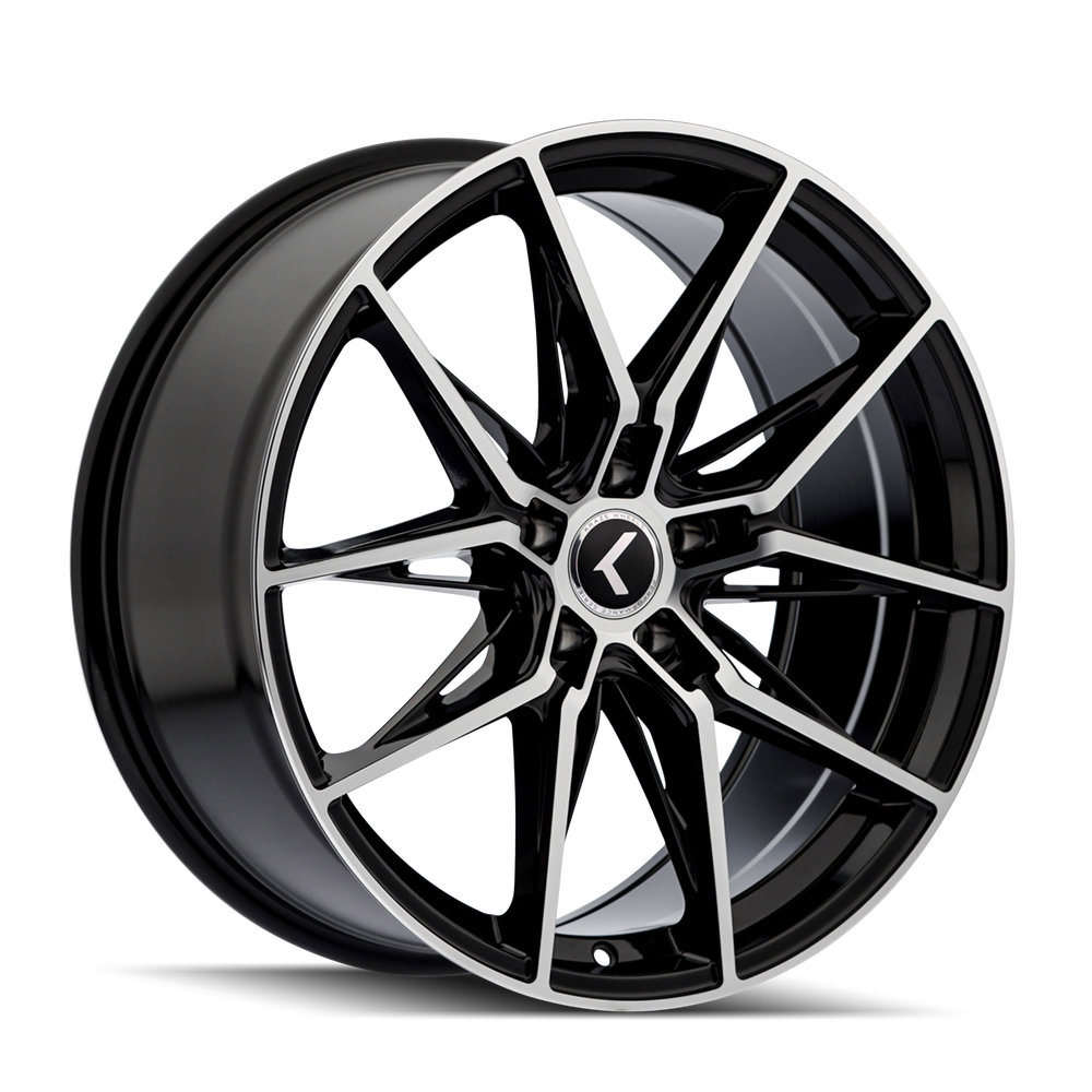 KRAZE EVOLVE KR196 GLOSS BLACK/MACHINED FACE 18X8.5 5-120 30MM 72.56MM