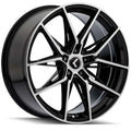 KRAZE EVOLVE KR196 GLOSS BLACK/MACHINED FACE 18X8.5 5-120 30MM 72.56MM