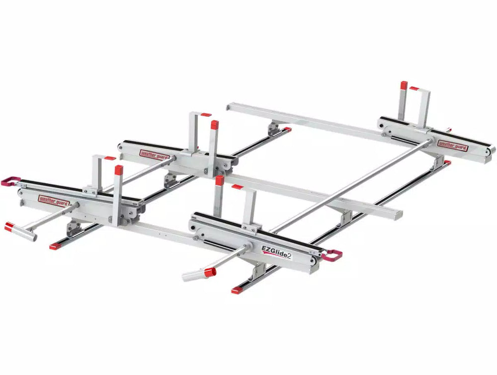 EZ GLIDE 2 EXTENDED DROPDOWN LADDER RACK FOR MIDROOF/HIGHROOF VAN