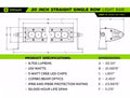 ~(19 lbs. 27X10X6)~ 2007-2017 JEEP WRANGLER JK : Hood Hinges Top Multi LED Mount KIT - with One 100 Watt 20 IN Combo Beam Single Row Slim Line Led Light AND Two 30 Watt 6 IN Single Row Slim LEDs - Includes Universal Wiring Harnesses