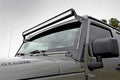 1x 70950BL 1x 70504 LED Light Windshield Mount 50 Black Dual Row Jeep Wrangler JK (07-18)