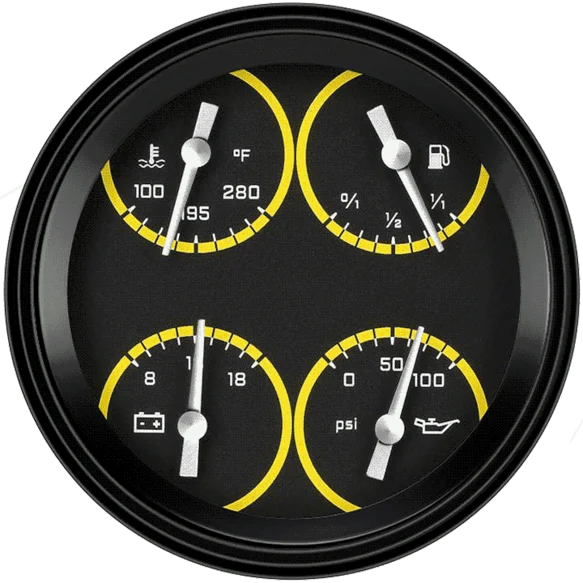 AUTO CROSS YELLOW 5IN QUAD 0-90
