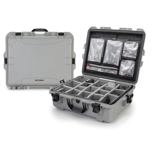 NANUK 945 WATERPROOF HARD CASE W/LID ORG./DIVIDERSILVER INTERIOR: 22 X 17 X 8.2IN