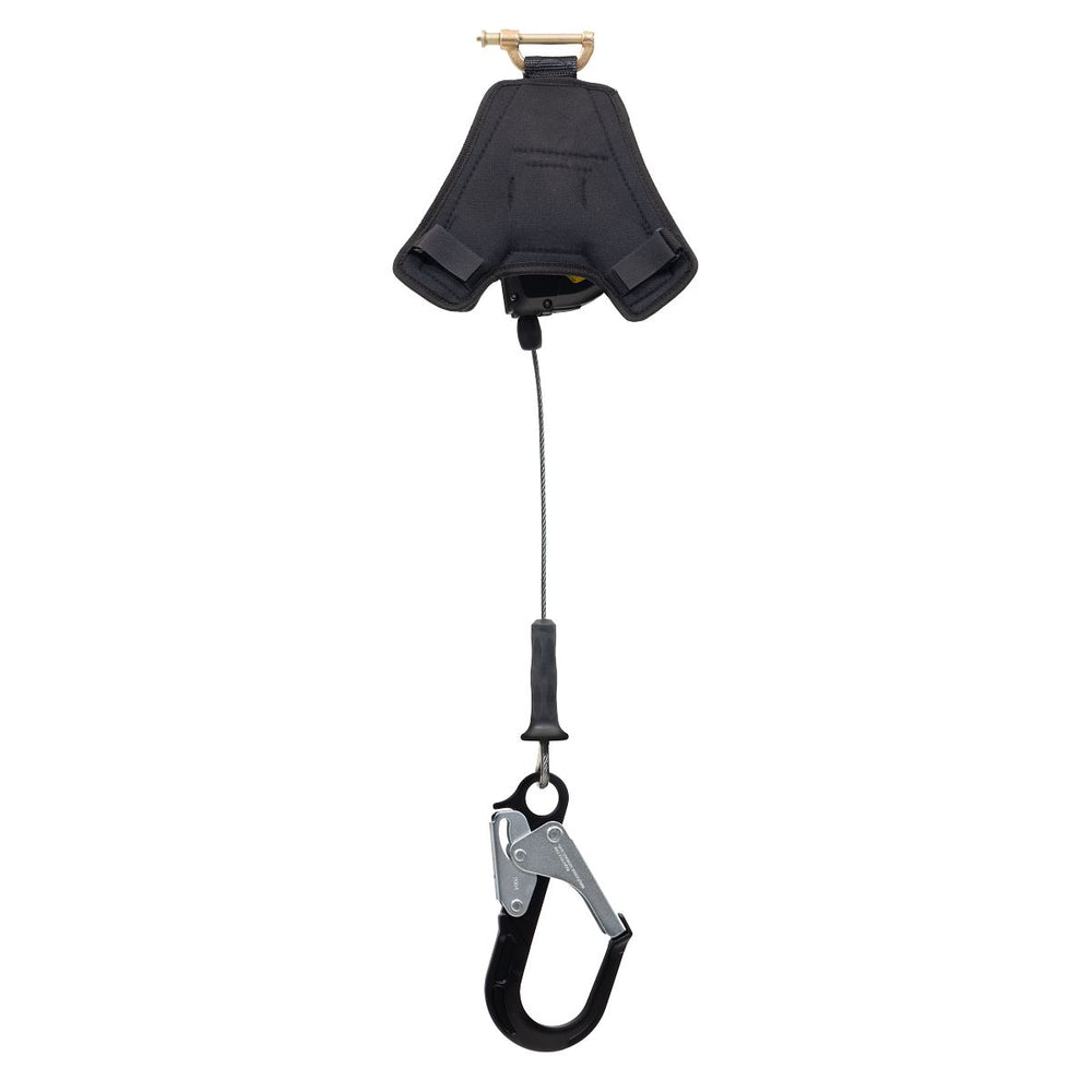BANTAM 8FT CABLE SELFRETRACT LIFELINE THERMOPLASTIC HOUSING W/SNAP HOOK BLACK