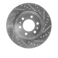 DFC 22-25 Cadillac XT5 Front Right Drilled & Slotted Silver Brake Rotor