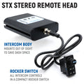 Rugged Radios Honda Pioneer Comp Comm Kit w/ BT 2-Way Radio STX Remote Head Intercom/ G1 GMRS