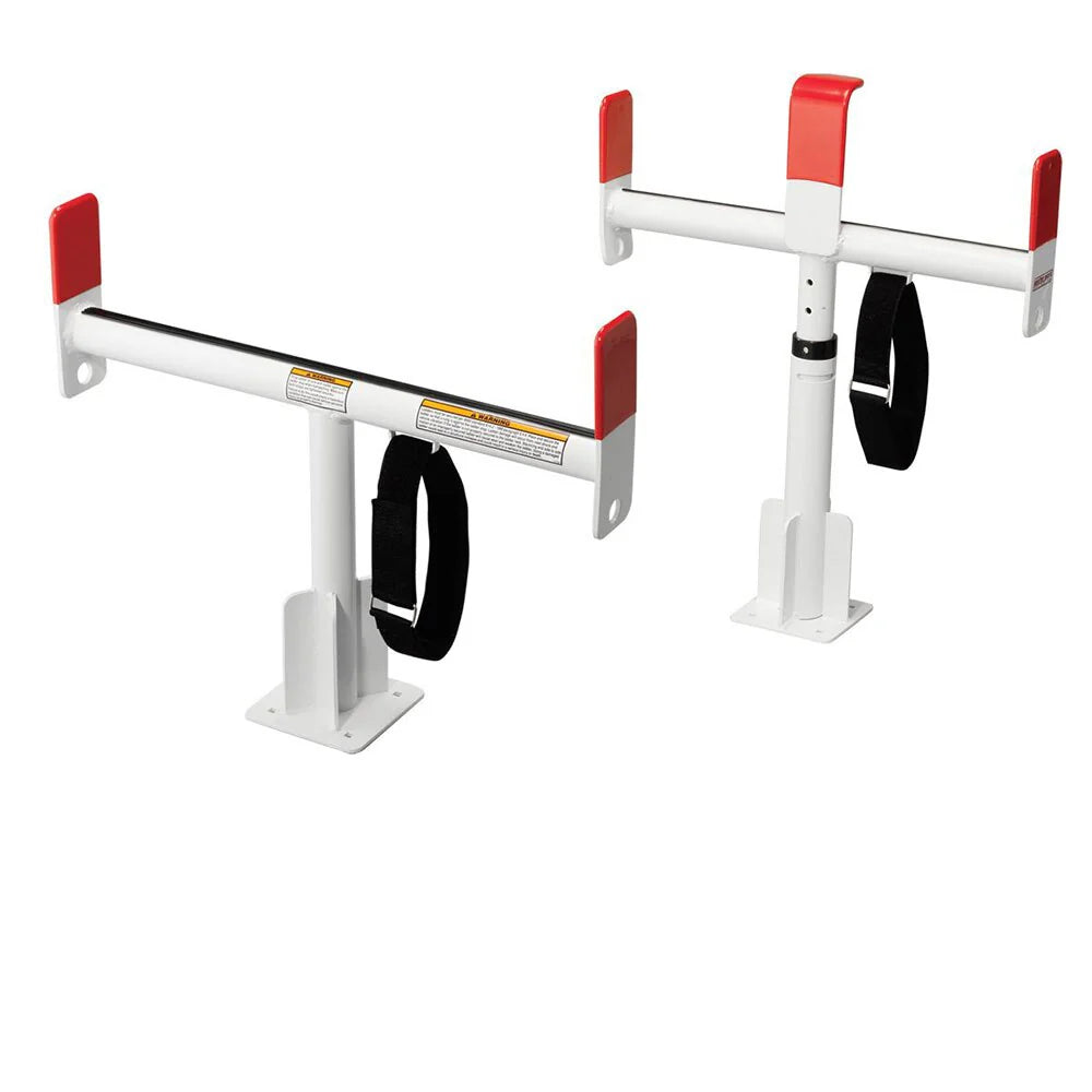 ALUMINUM FULL COMPACT SERVICE BODY RACK 200 LBS LOAD CAPACITY BRITE WHITE ARMOR TUF FINISH