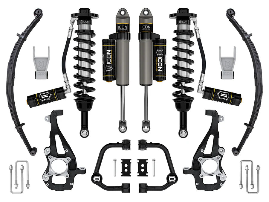 2021-2024 Ford F-150 4WD 3.5-4.5 Inch Lift Stage 3 Suspension System Tubular W/ Leaf Packs Icon Vehicle Dynamics