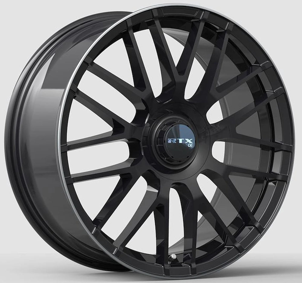 MB01 19X8.5 5X112 ET38 CB66.6 GLOSS BLACK MACHINED LIP