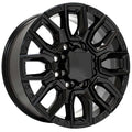 20 IN REPLICA WHEEL FITS GMC SIERRA 2500/3500 CV97B BLACK 20X8.5