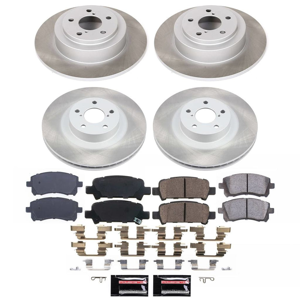 Power Stop 2001 Subaru Legacy Front and Rear Semi-Coated Rotor Kit