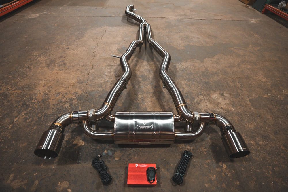Toyota A90 Supra 3.0L, Catback, T304 SS, Brushed 5.0" Tips