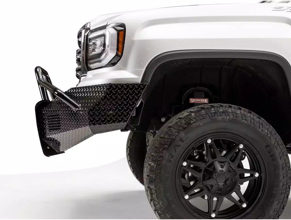 1618 SIERRA 1500 BLACK STEEL PRERUNNER GUARD W/ TOW HOOKS