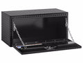 36 X 18 X 18IN UNDER BED ALUMINUM BOX TOOL COMPACT 6.5 CU FT GLOSS BLACK FINISH