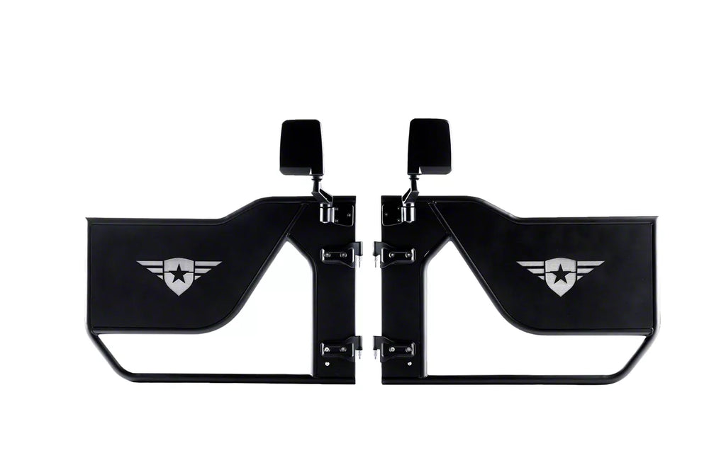 18C WRANGLER JL/JLU MISSION DOORS FRONT PAIR BLACK