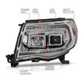 9904 GRAND CHEROKEE HEADLIGHTS PROJECTOR WITH HALO CHROME DRIVER/PASSENGER